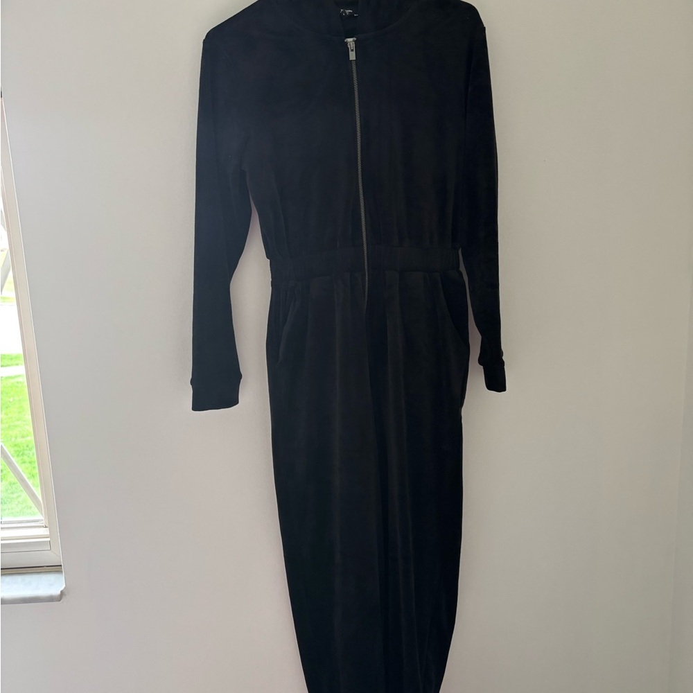 NWT XS Express Black Velvet Jumpsuit